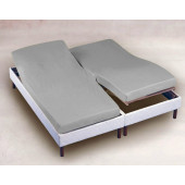 Drap housse 2x80x200 Gris Souris TPR