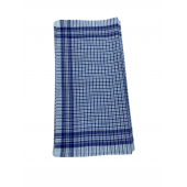 Lot de 12 Mouchoirs de Travail petits carreaux Bleu et Blanc 100% coton 40x40cm