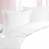 Lot deux taies d'oreiller blanc 65x65