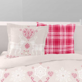 Taies d'oreillers Vanoise rouge 65x65cm