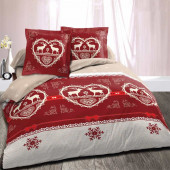 Housse de couette modèle Winter rouge
