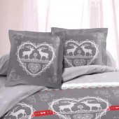 Taies oreillers Parure draps 140 Winter gris