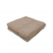 Lot deux serviettes coton éponge 600 Grammes 50x100 cm taupe