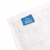 Lot de deux serviettes 100% coton 100x150 cm 600grammes/m² marque Alpes blanc blanches