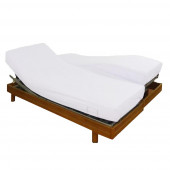 Protège Matelas molleton 400gr/m² posé sur un lit pour lit Tête et Pieds Relevables