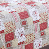 zoom motifs Couvre lit boutis Chamonix - 230x250 - 2 places
