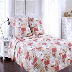 Couvre lit boutis Chamonix - 260x260 - 2 places enveloppe coton