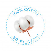 100% coton 80 fils