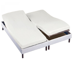 Drap housse 2x70x190 Blanc TPR