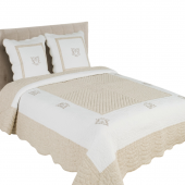 Boutis Peaceland Lin 230X250 fond blanc