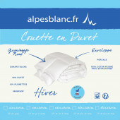 Descriptif couette naturelle en duvet 140x200