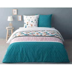 Housse de Couette Percale 220x240 Gilles + 2 taies 65 x 65